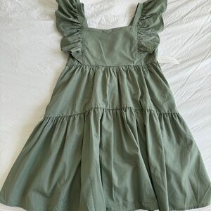NWT Green Ruffle Sleeve Dress - Large
